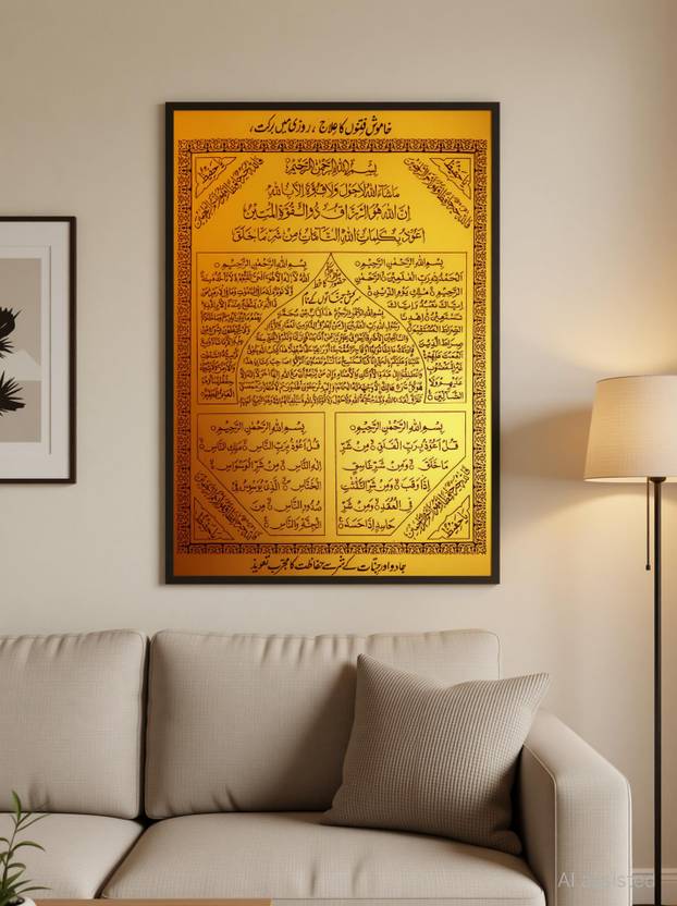 Duaa taweez home entrance Paper Print