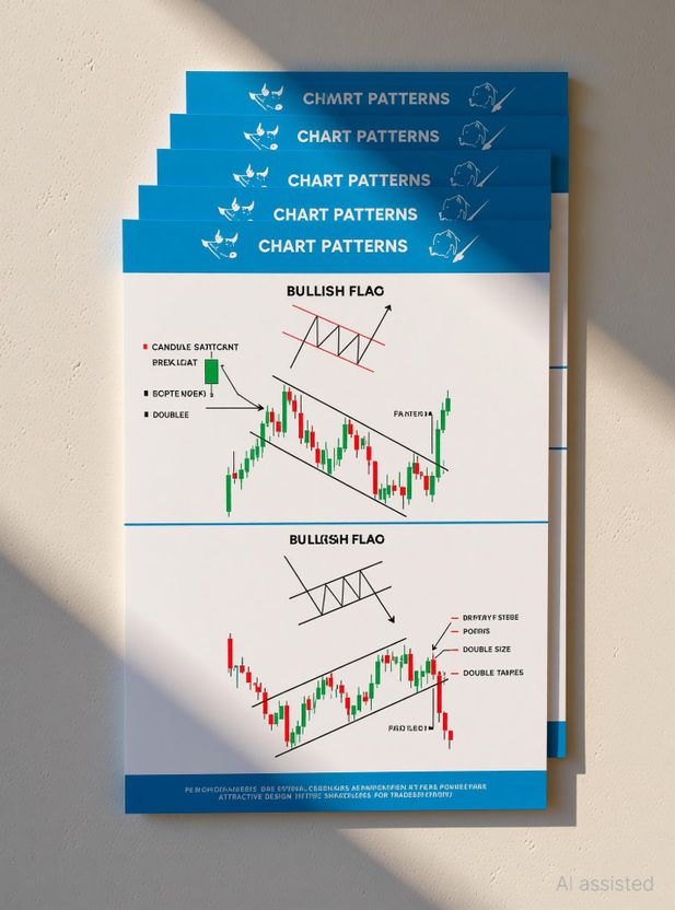 CLICKEDIN Candle Stick + Chart Patterns Stock Market Poster 22 Pc - Image 2