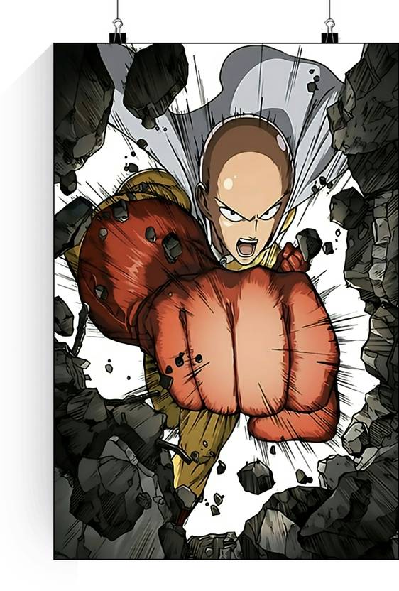 Saitama Kick One Punch Man Poster | One Punch Man Saitama Kick Anime ...