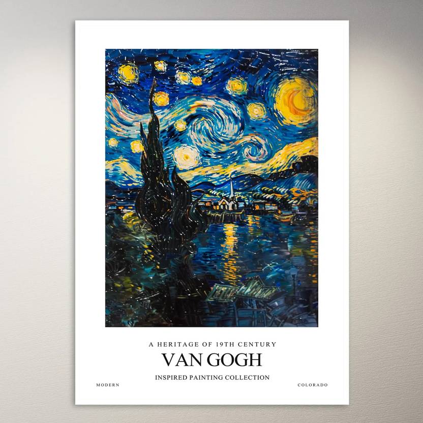 Vincent Van Gogh Inspired Painting - Art Poster (13 x 19 inch) Paper Print