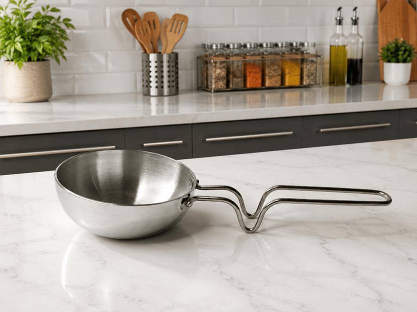 UMAIE UMAIE Aluminium Tadka Pan with Stainless Steel Handle|Pan for Tadka, Spices Fry Pan 10.5 cm diameter 0.25 L capacity