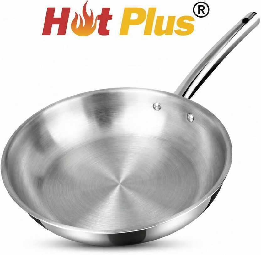 Hawkins Tri-ply Stainless Steel Fry Pan with Glass Lid 22cm
