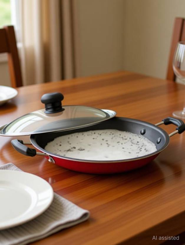 bluline Paniarakkal Pan 20 cm diameter with Lid 1 L capacity