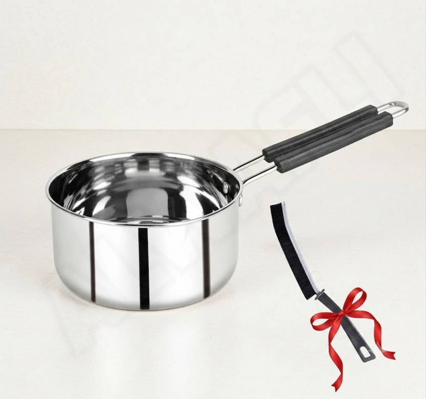 ALWAFLI Steel Sauce Pot with Handle Tea/Milk/Coffee Pan/Tapeli/Patila Sauce Pan 15 cm diameter 1 L capacity