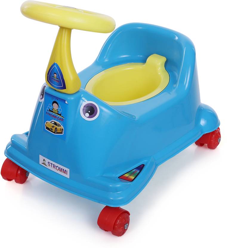 STROMMI Baby Potty Seat Scooter Style with Wheel Potty Seat Plastic