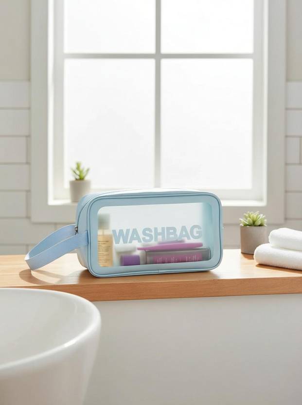The Stitch Tale Women Blue Cosmetic Bag
