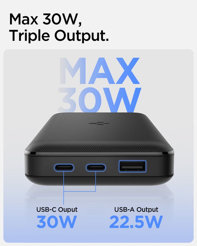 Spigen 20000 mAh 30W Power Bank Black - Image 2