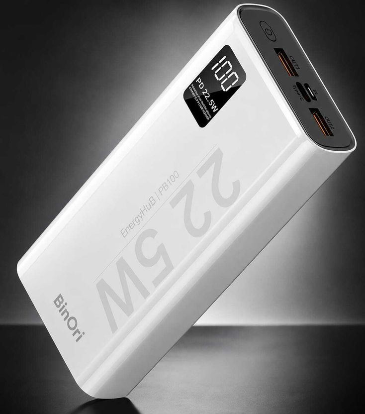 OCEAN MATE 40000 mAh 22W Power Bank White - Image 1