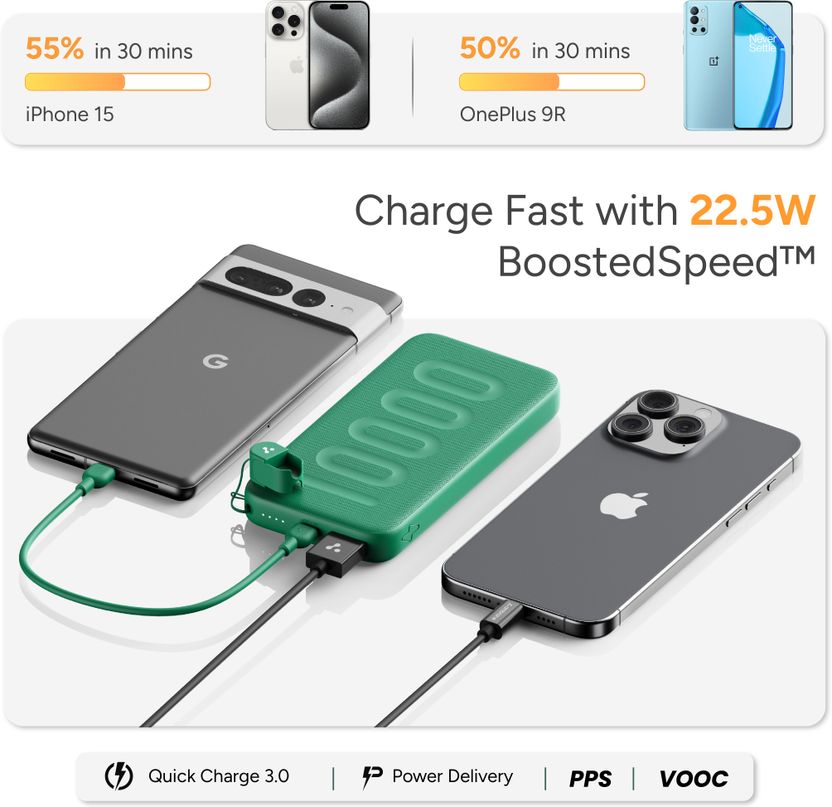 Ambrane 10000 mAh 22.5W Black Power Bank - Image 3