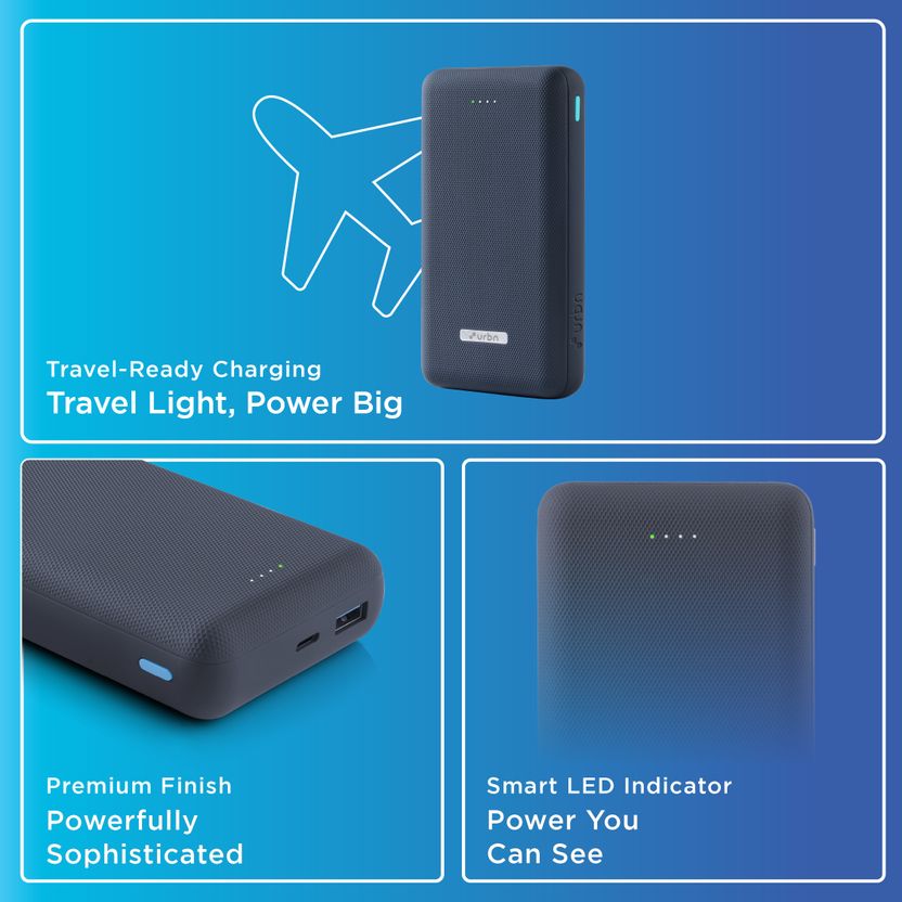 URBN 20000 mAh 35W Blue Power Bank - Image 8