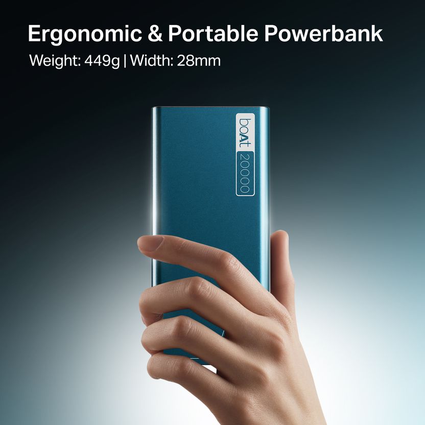 boAt 20000 mAh 22.5W Compact Pocket Power Bank (Steel Blue) - Image 7