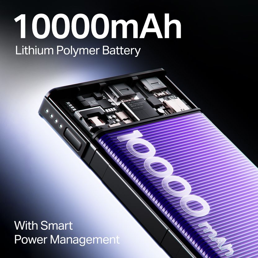 boAt 10000 mAh 22.5W Slim Power Bank (Carbon Black) - Image 3