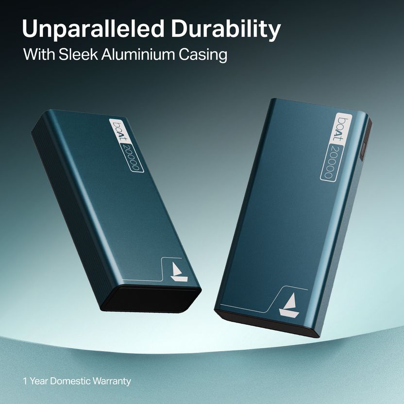 boAt 20000 mAh 22.5W Compact Pocket Power Bank (Steel Blue) - Image 8
