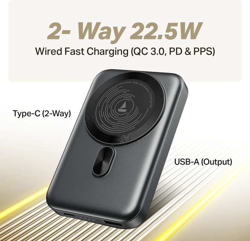 boAt 10000 mAh 22.5 W Wired & Wireless Power Bank - Image 3