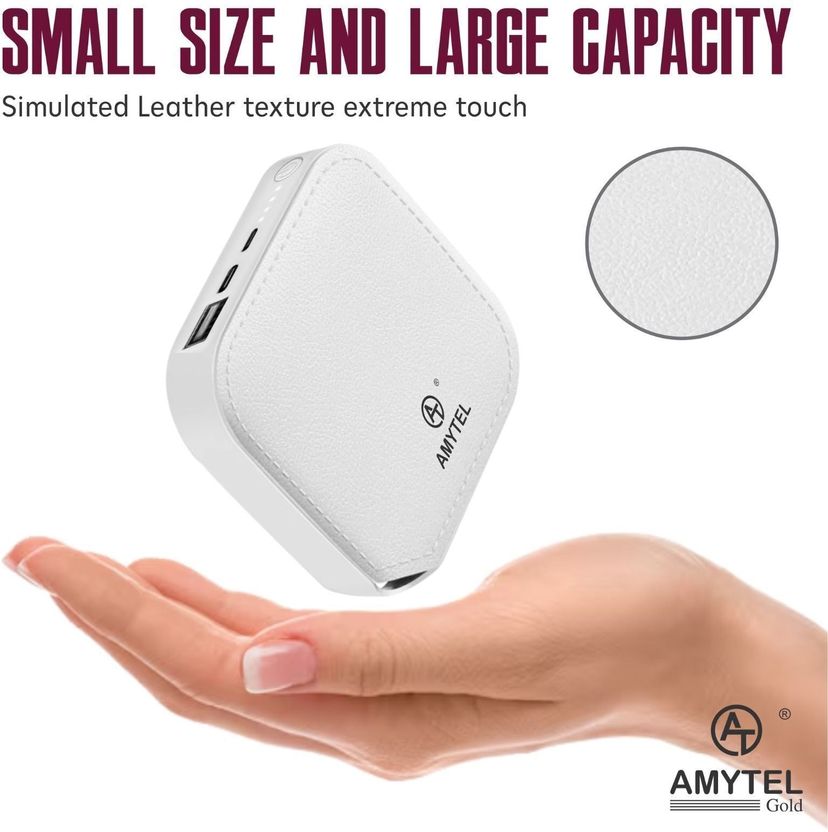 AMYTEL 10000 mAh 15W Mini Power Bank White - Image 2