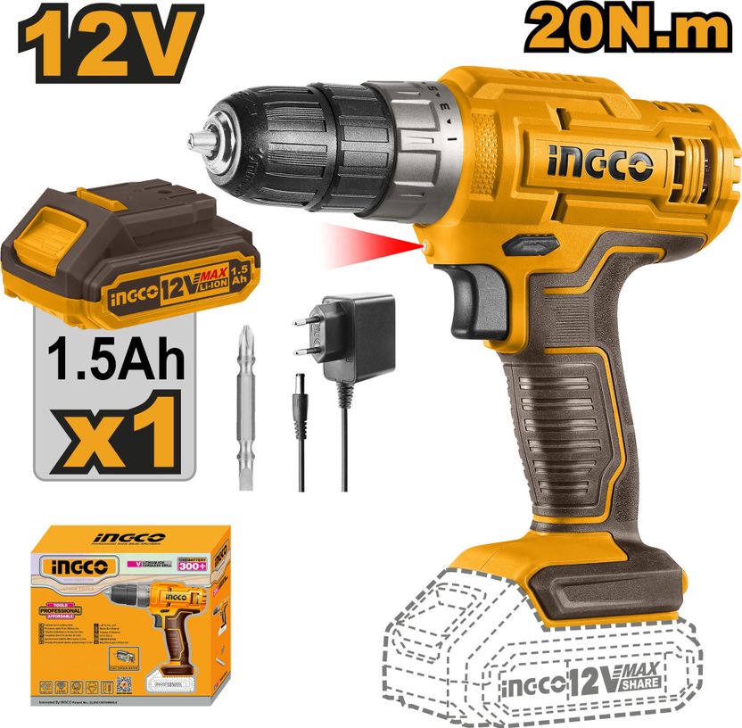 DUMDAAR 12V Cordless Screwdriver Drill Set 25pcs - Image 9