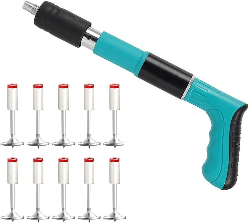 PEGACORN Steel Nails Gun, Portable Concrete Nail Gun with 10 Nails