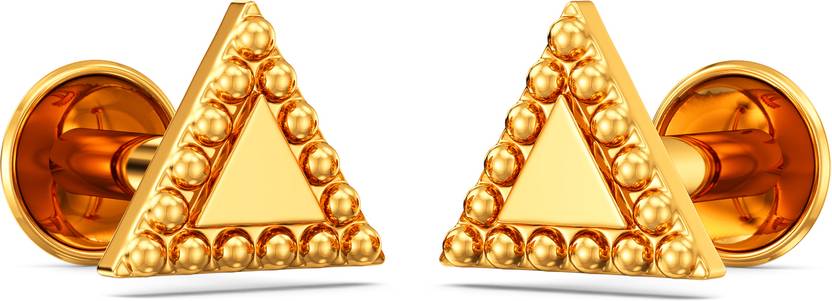 Joyalukkas Trigon Gold Women Earring Yellow Gold 22kt Stud Earring