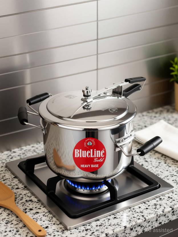 Blueline Gold ISI Certified Inner Lid Gas Stove Compatible 18 L Inner Lid Pressure Cooker
