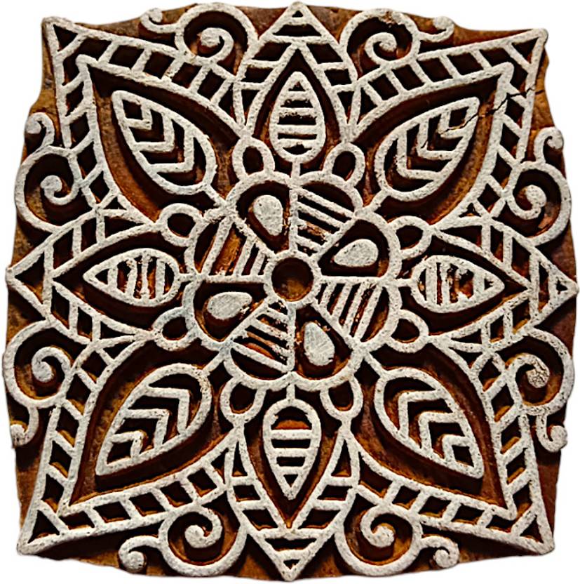 Krafts officially Square wooden printing block 639033 Deep Carved/ High quality product Printing Blocks