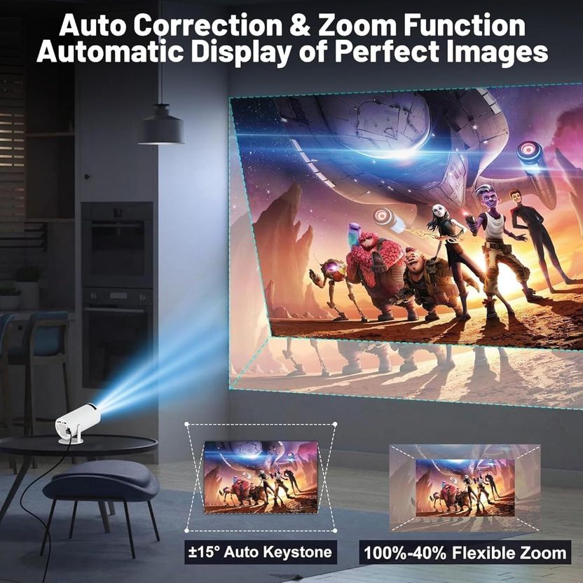 DecoCraftCreations 4K Android LED Projector - Image 5