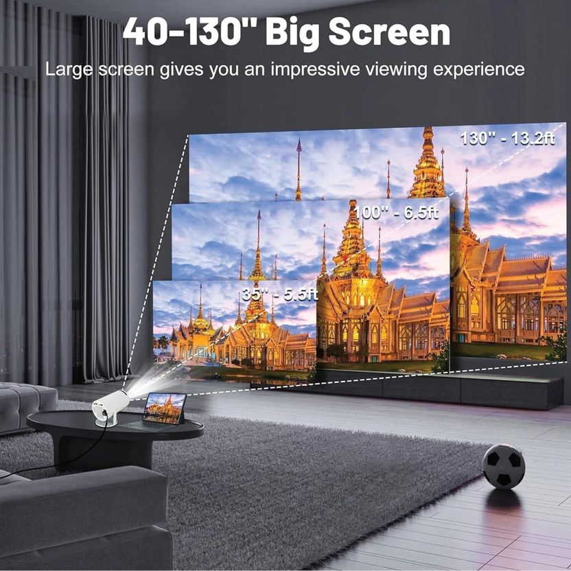 DecoCraftCreations 4K Android LED Projector - Image 3