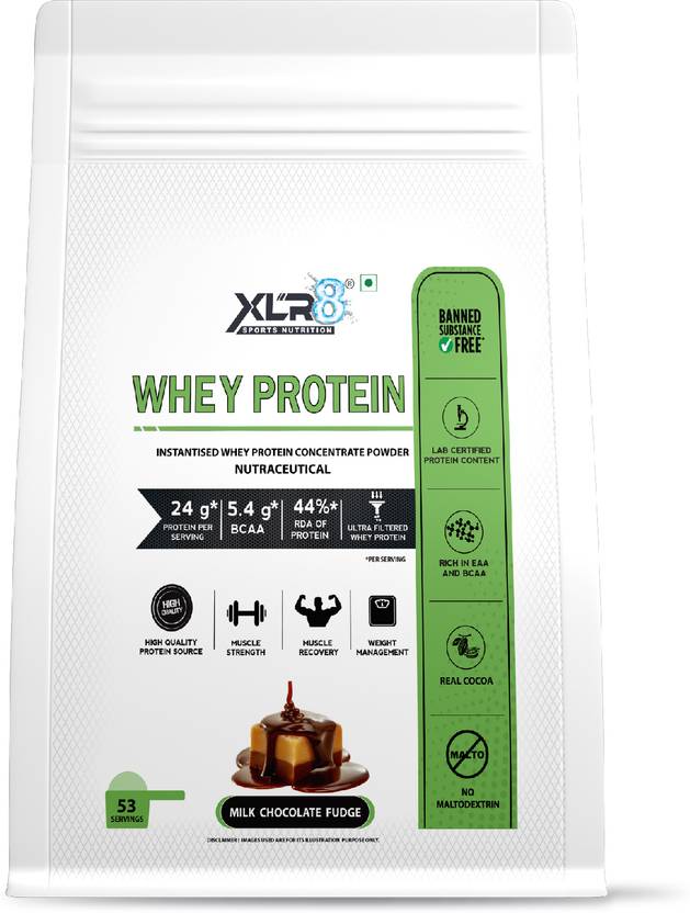 XLR8 Whey Protein with 24 g protein, 5.4 g BCAA Whey Protein Price in