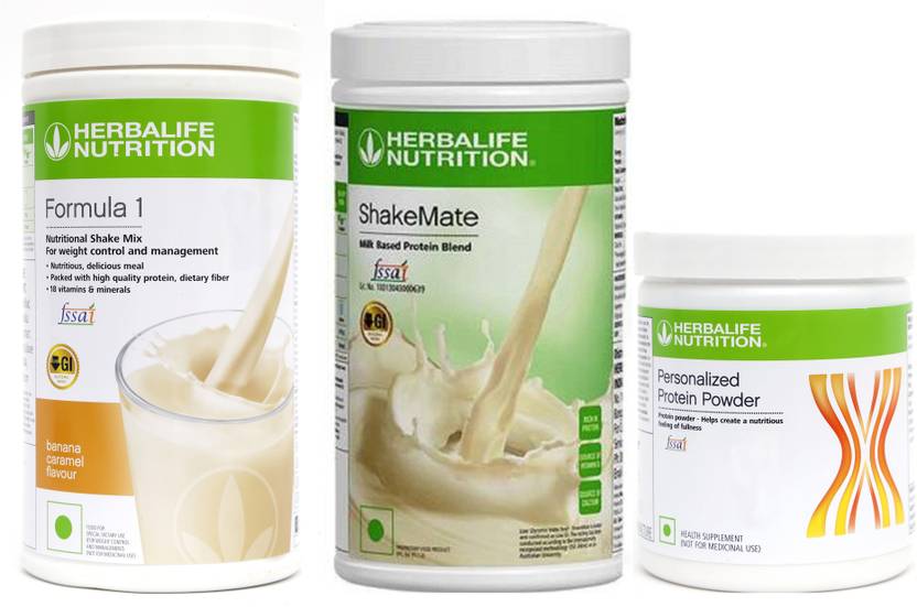 Herbalife Nutrition formula 1 banana 500g + shak mate 500g + protein ...