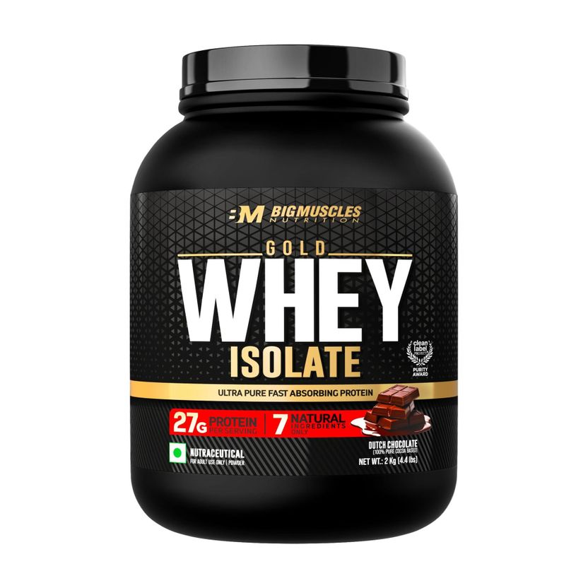 BIGMUSCLES Gold Whey Isolate 27g - Image 1