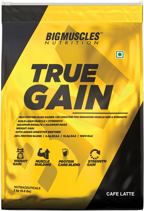 BIGMUSCLES NUTRITION True Gain Lean Whey Protein Muscle Mass Gainer