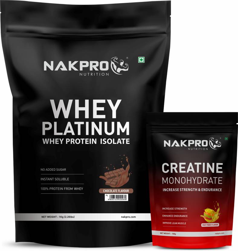 Nakpro Platinum Whey Protein Isolate with Creatine Monohydrate 100g