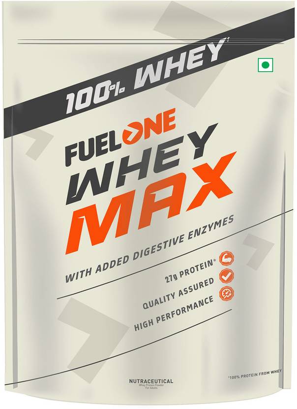FUELONE Whey Max, Whey Protein Concentrate & Whey Protein Isolate, 27g
