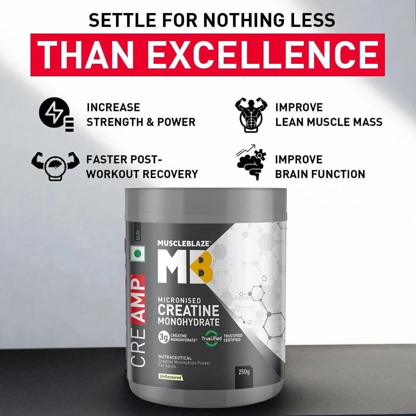 MUSCLEBLAZE Creatine Monohydrate 250g Unflavoured - Image 3