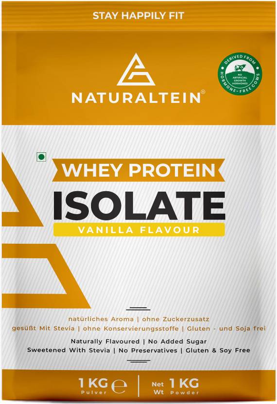 NATURALTEIN 100% Whey Protein Isolate Vanilla- 1 kg Whey Protein