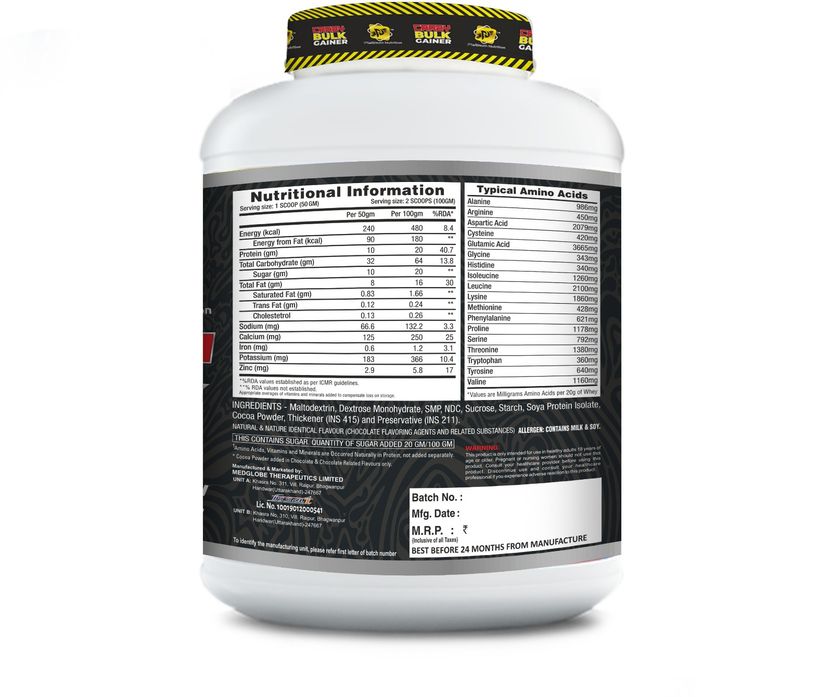Platinum Nutrition Crazy Bulk Gainer Weight - Image 4