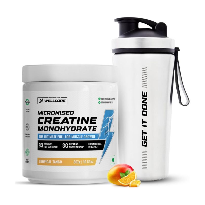 Wellcore Micronised Creatine Monohydrate + Steel Shaker - Image 9