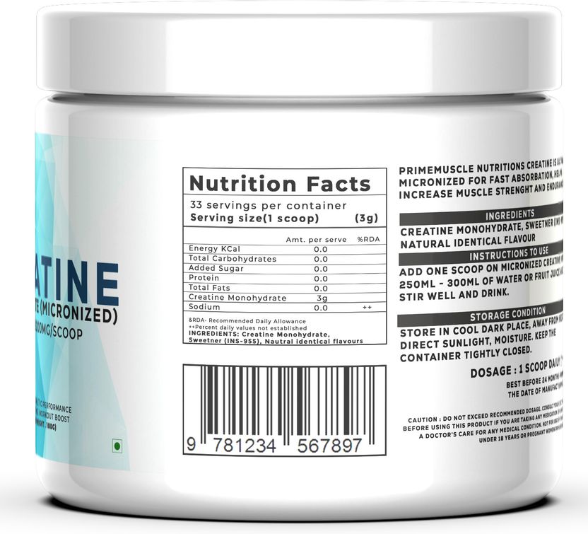 Primemuscle Creatine Monohydrate Micronised - Image 2