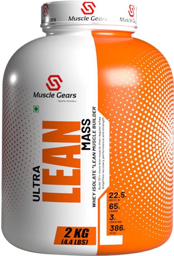 Muscle Gears Ultra Lean Mass 4.4lbs Cookies & Cream Weight Gainers/Mass
