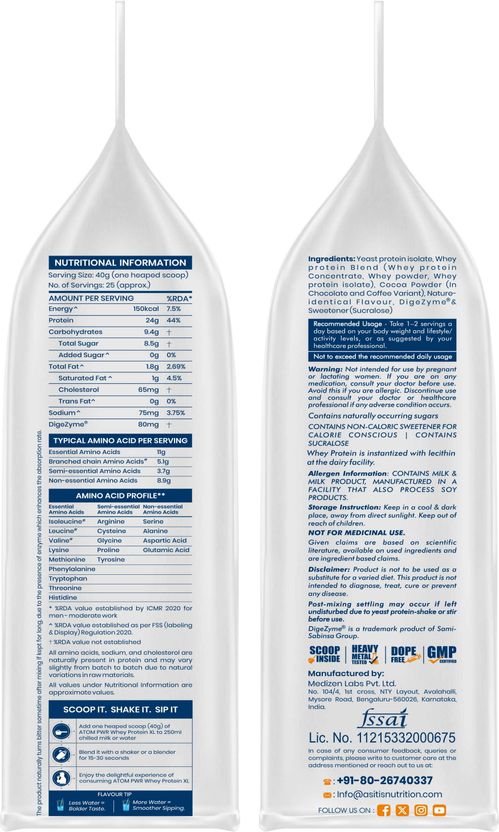 AS-IT-IS Nutrition ATOM PWR Whey XL 1 kg - Image 3