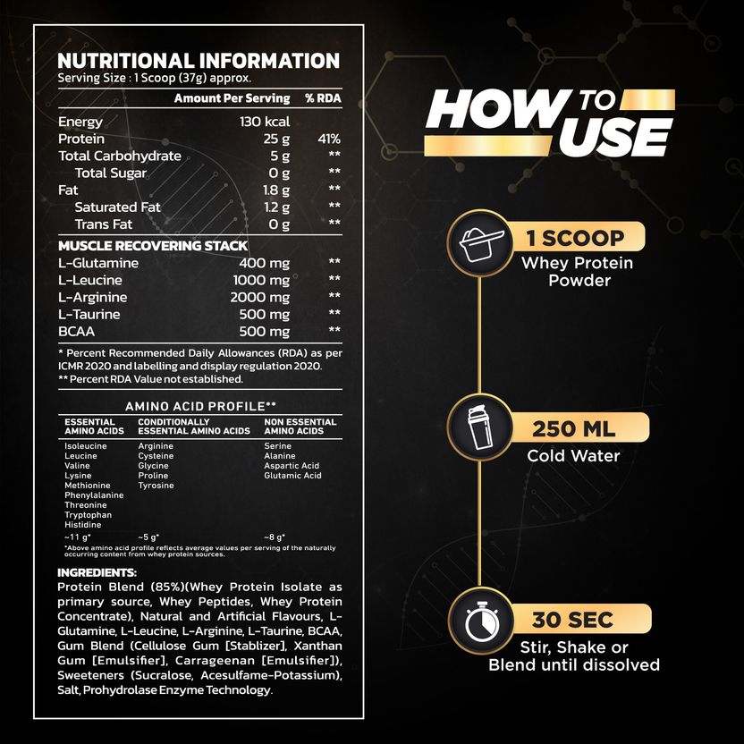 BIGMUSCLES Premium Gold Whey Protein 1.5 kg - Image 4