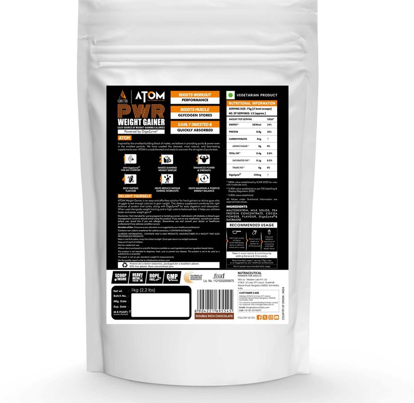 AS-IT-IS Nutrition ATOM PWR Weight Gainer - Image 4