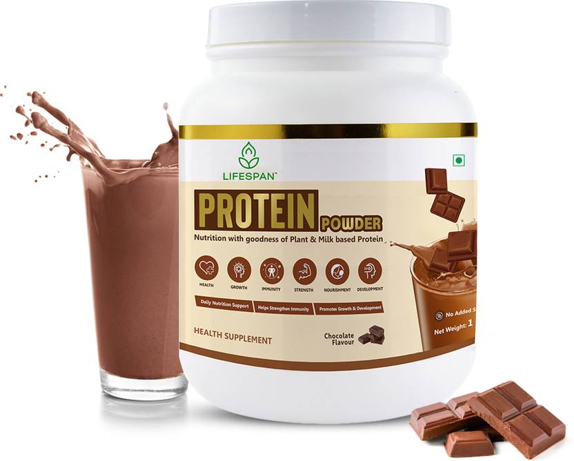 LifeSpan Whey Protein Powder ChocolateDigestive EnzymesMuscle Growth and Strength(1KG) Whey