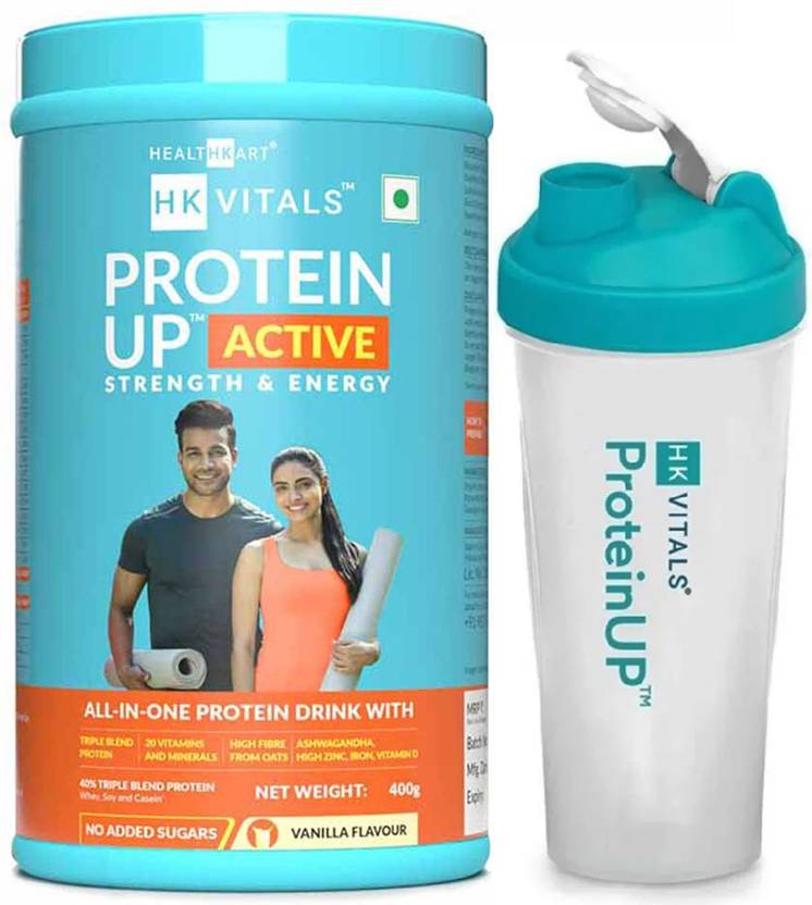 HEALTHKART HK Vitals ProteinUp Active, for Energy with Shaker, 600 ml