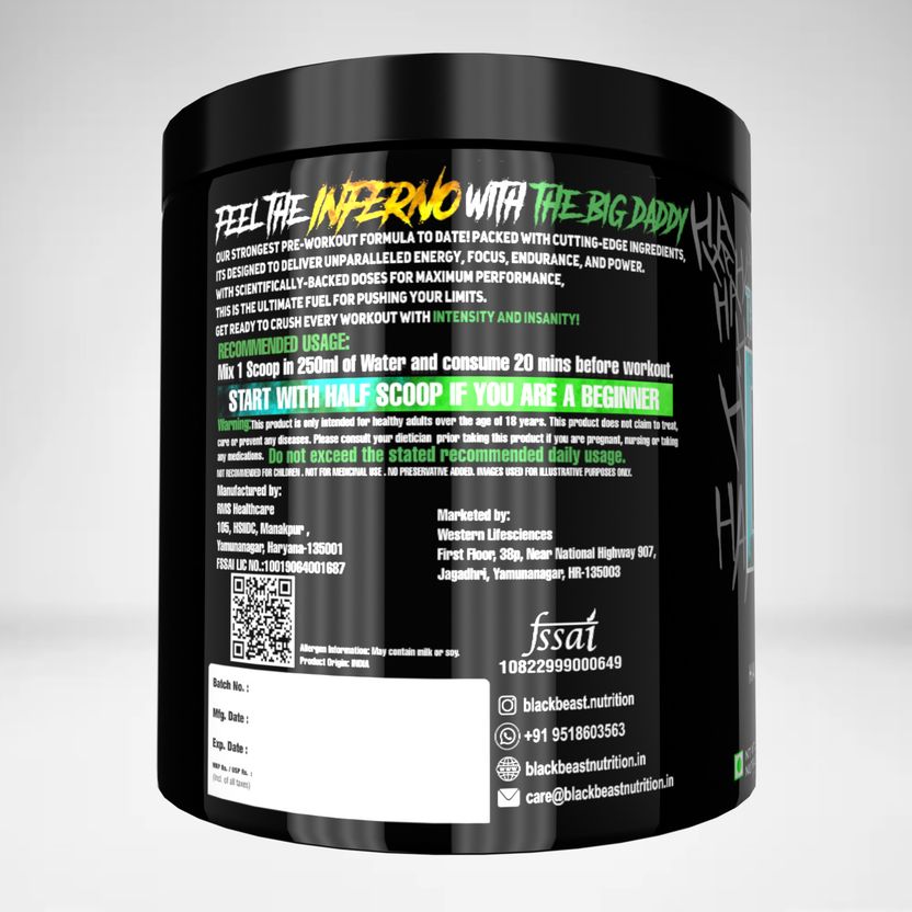 Black Beast The Big Daddy Inferno Preworkout 50 Servings - Image 5