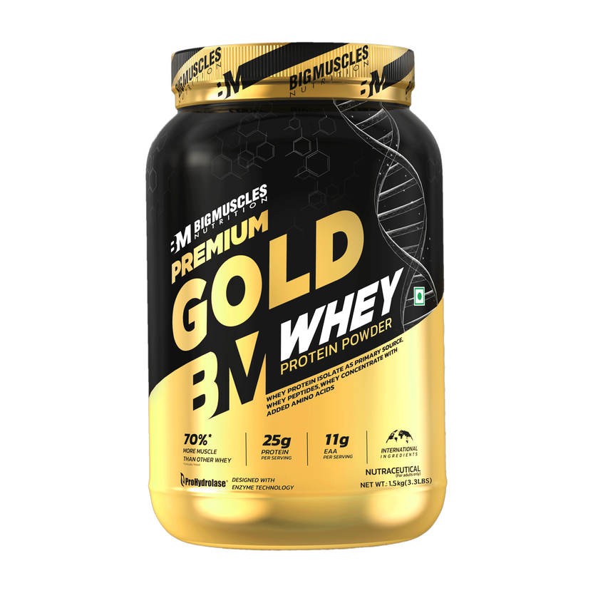 BIGMUSCLES Premium Gold Whey Protein 1.5 kg - Image 1