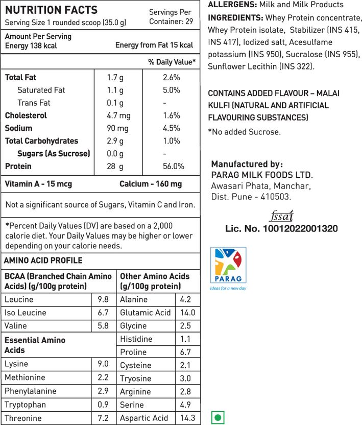 Avvatar Whey Protein 1 kg Malai Kulfi - Image 3