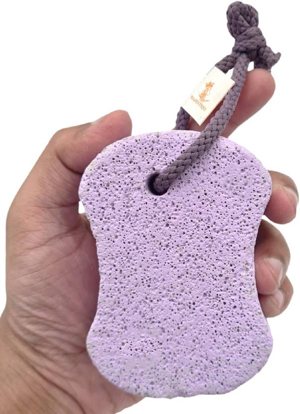MAJESTIQUE Pumice Stone, Natural Pumice Stone for Feet, Small Callus Remover/Foot Scrubber Stone for Men/Women(PURPLE)