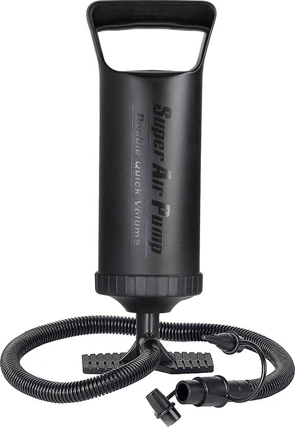 Strauss High Output Inflatables Hand Air Pump with 3 Nozzle Hose Ball, Balloon, Inflatable