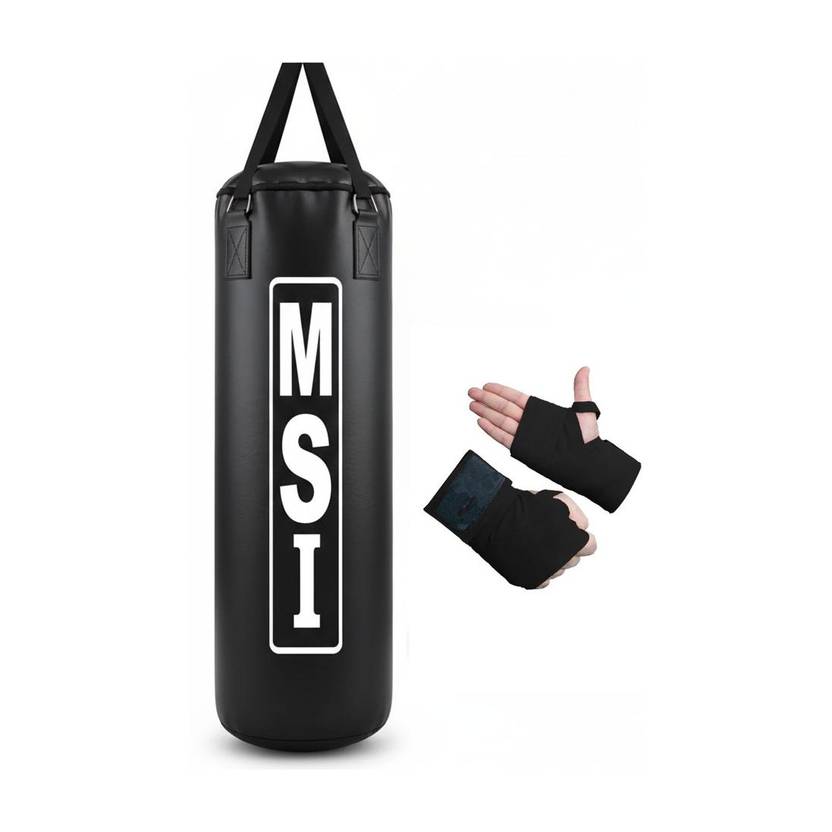 Monika Sports 3 Feet MSI Unfilled Punching Bag With Boxing Handwrap Free Hanging Bag