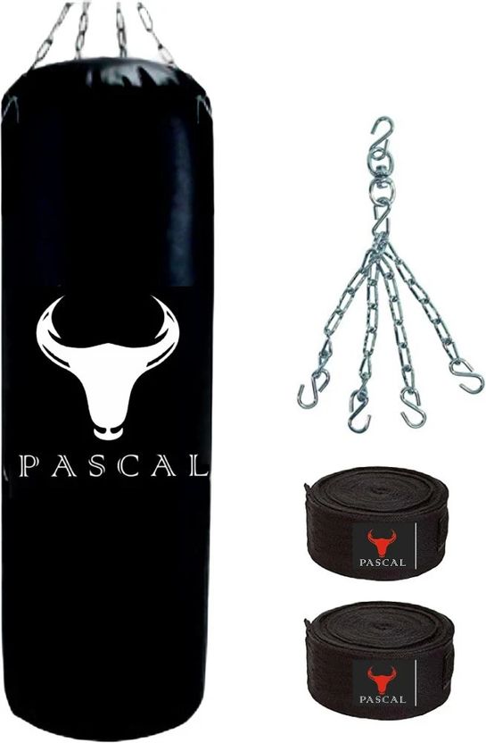Pascal Unfilled Heavy Premium Boxing Bag with Hand Wrap - Image 1